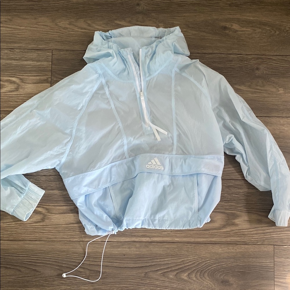 Adidas Light Blue Windbreaker Jacket